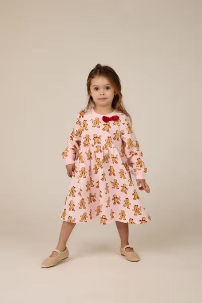 Pink Gingerbread Sweatshirt Dress