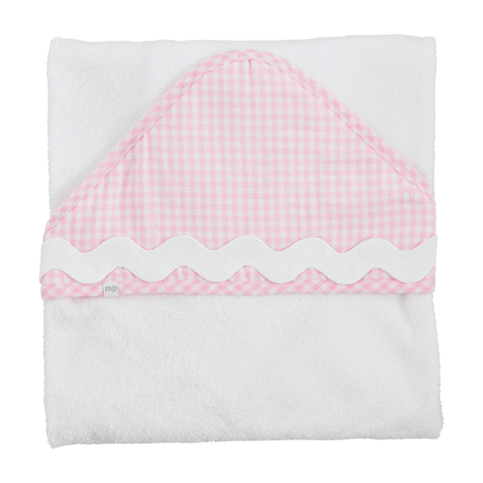 Pink Gingham Hooded Towel