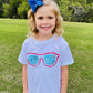 White Short Sleeve Patriotic Sunglasses Tee