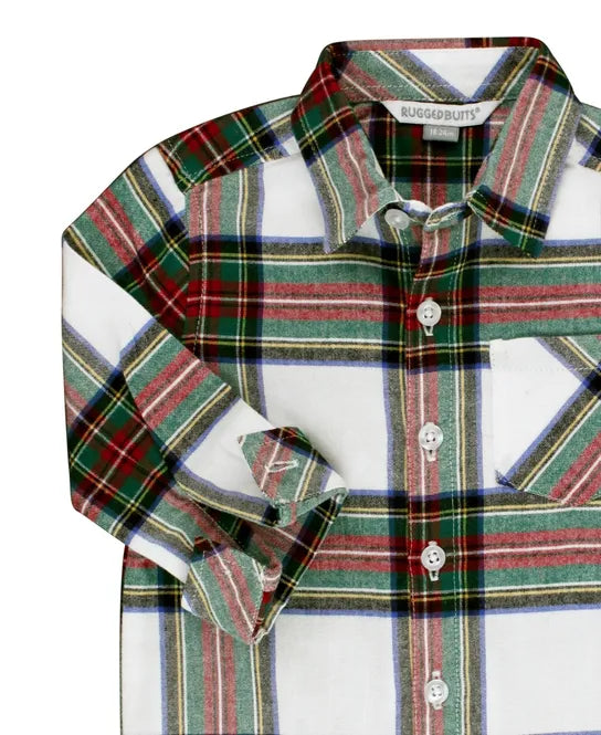 Good Tidings Plaid LS Button Down Shirt