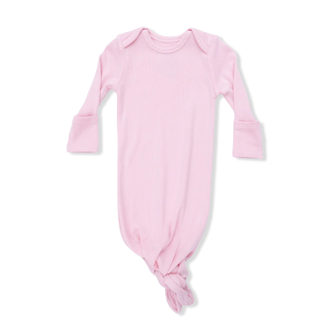 Solid Romance Rose Rib  Knotted Gown and Headband