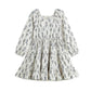 Gracie Long Sleeve Floral Square Neck Tiered Dress