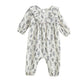 Gracie Long Sleeve Floral Ruffle Collar Bubble Romper