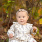 Gracie Long Sleeve Floral Ruffle Collar Bubble Romper