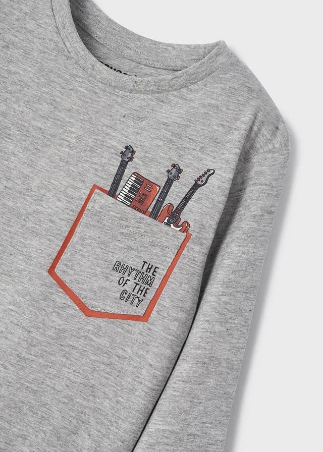 Gray Rhythm of the City Graphic Tee