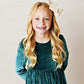 Swoon Kids Green Velvet Twirl Dress
