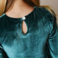 Swoon Kids Green Velvet Twirl Dress