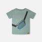Organic Cotton Jersey T-Shirt With Cross Bag Green
