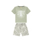 Graphic Tee and Print Shorts Set