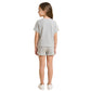 Girls' Hayden Crochet Bow Trimmed Split Hem Knit T-Shirt