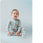 Touchdown Time - Grey Mist  2 Way Zipper Footie