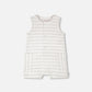 Cotton Striped Romper White And Grey Stripes
