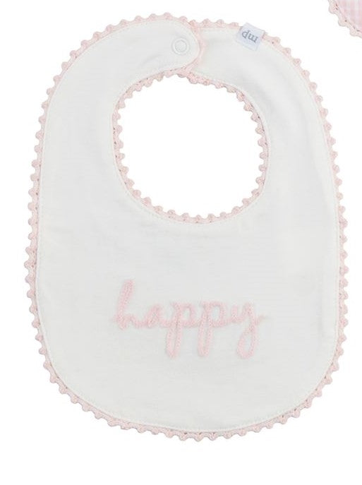 Pink Gingham & Chainstitch Bibs