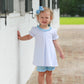 Harriet Bloomer Set- Light Blue Bitty Dot