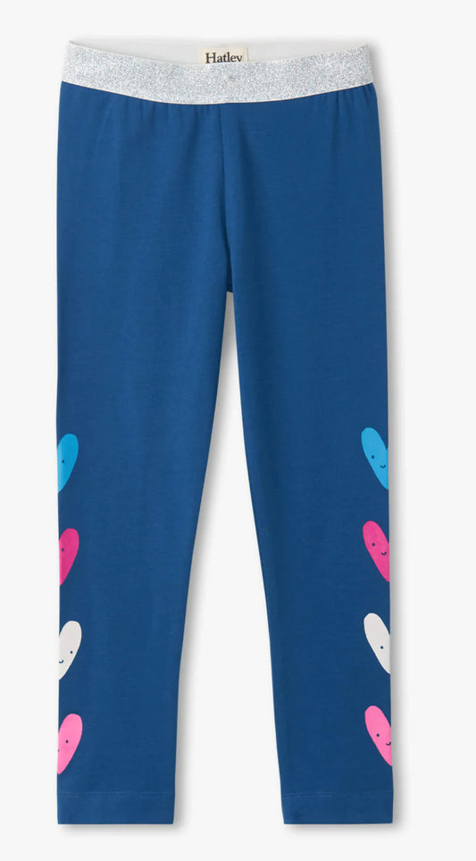 Colourful Hearts Fun Waisted Leggings