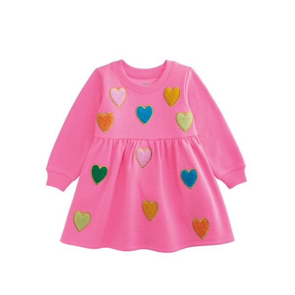 Boucle Heart Sweatshirt Dress