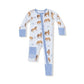 Horses - Blue - 2 Way Zipper Romper
