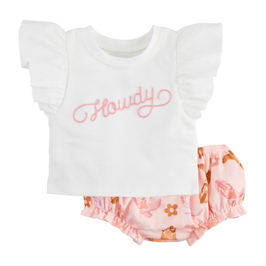Howdy Knit Pinafore Set