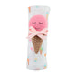 Ice Cream Swaddle & Rattle Set