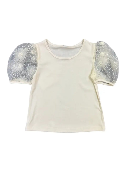 floral lace sleeve top