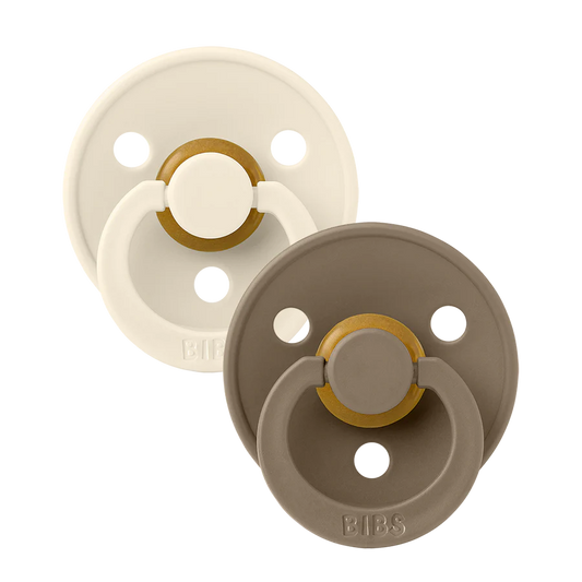 Ivory/Dark Oak BIBS Pacifiers