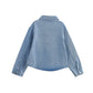 Long Sleeve Embroidered Bow Rhinestone Dot Denim Jacket