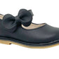 Jade Toddler Black PU 1-Strap w/Bow