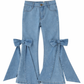 ML Kids Side Bow Flare Jeans