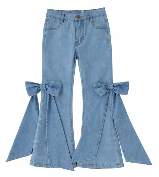 ML Kids Side Bow Flare Jeans
