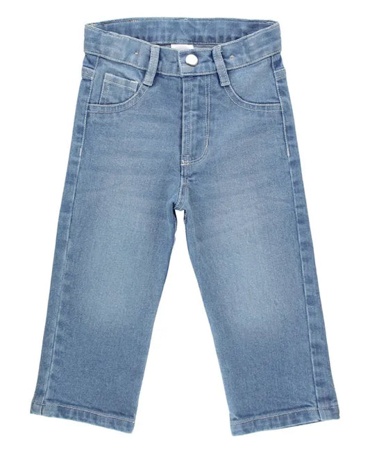 Boys Light Wash Straight Jeans