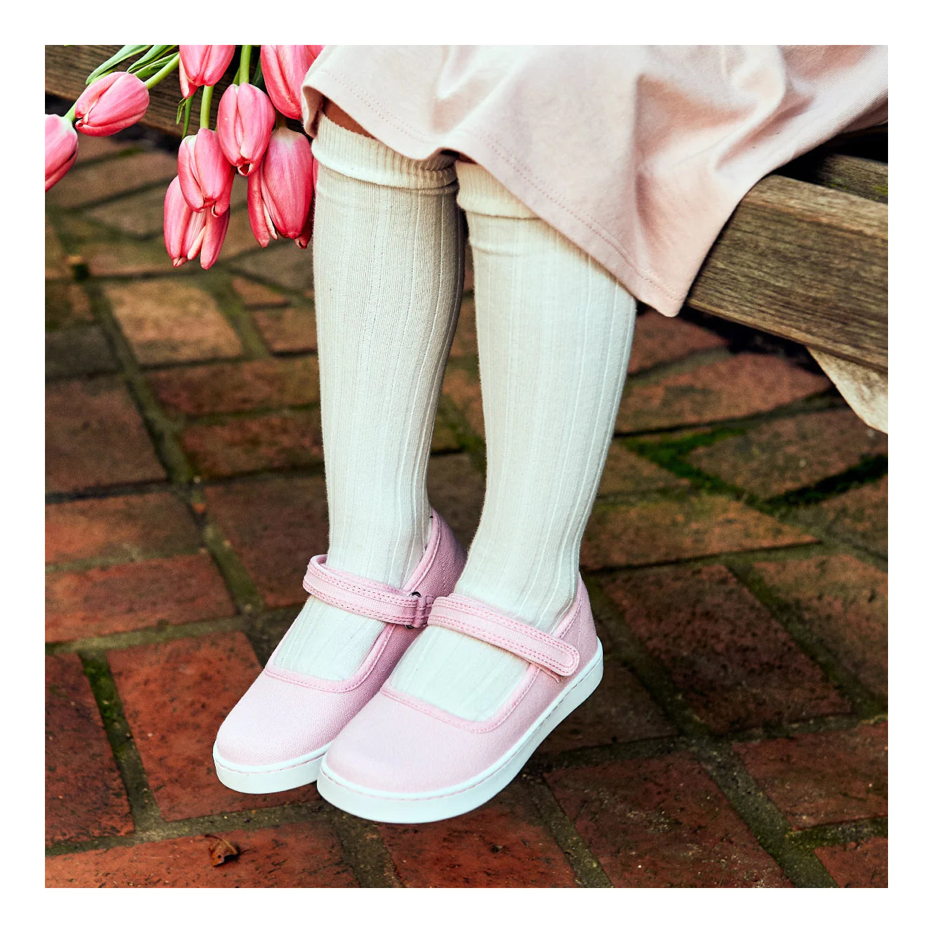 Jenna Pink Canvas Ankle Mary Jane