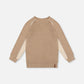 Deux par Deux Brushed Jersey Top With Raglan Sleeves Taupe