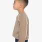 Deux par Deux Brushed Jersey Top With Raglan Sleeves Taupe