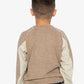 Deux par Deux Brushed Jersey Top With Raglan Sleeves Taupe