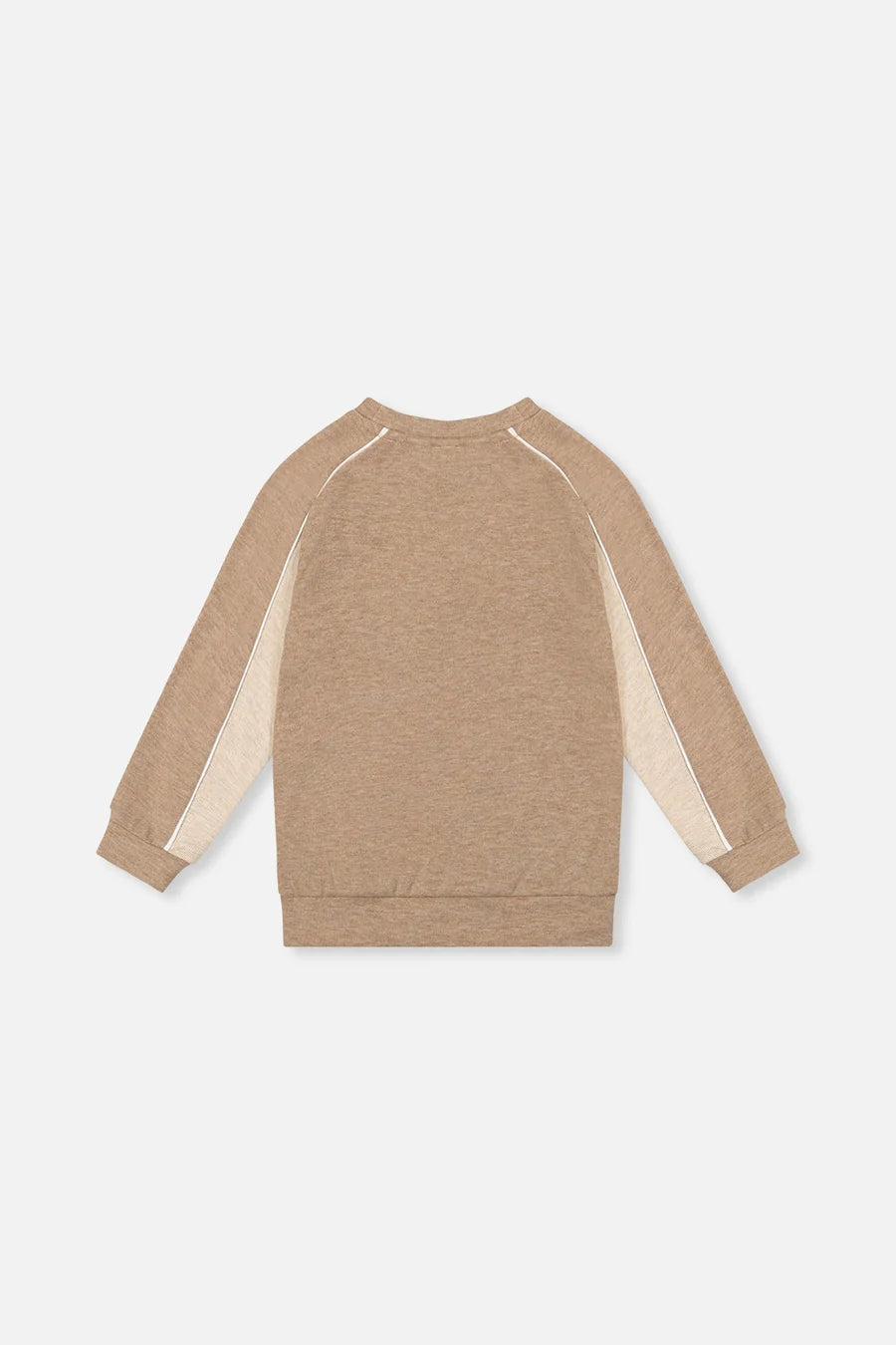 Deux par Deux Brushed Jersey Top With Raglan Sleeves Taupe