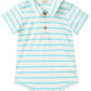 Turquoise Stripe Jetty Jersey Onesie