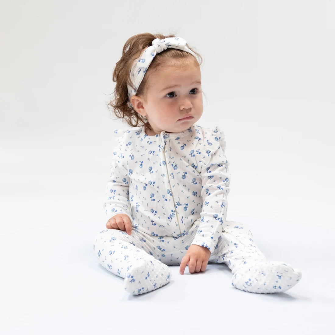 Joli Rosette  2 Way Ruffle Sleeve Zipper Footie