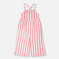Crinkle Jersey Jumpsuit White And Pink Stripes