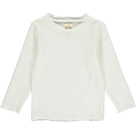 White Kennedy Mock Turtle Neck