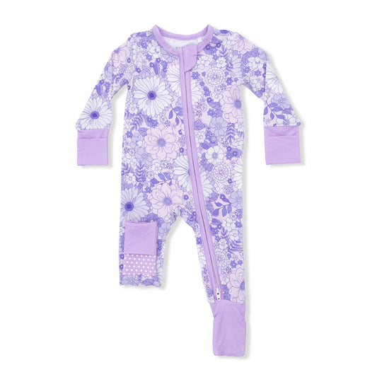 Lacy Lavender Floral  Convertible Romper