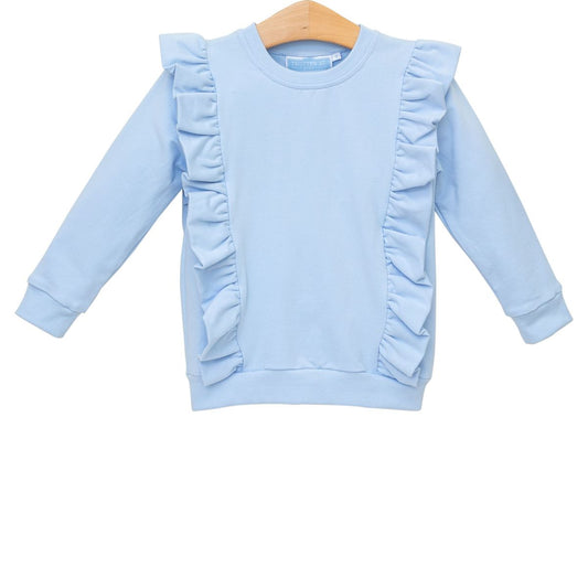Laura Ruffle Pullover Set- Light Blue