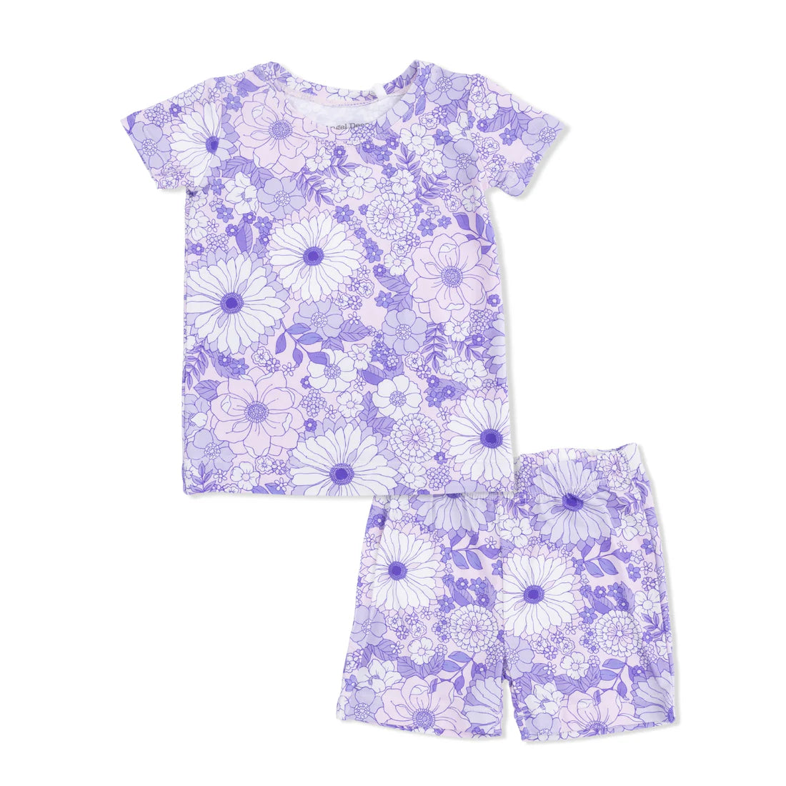 Lacy Lavender Floral  Loungewear Short Set