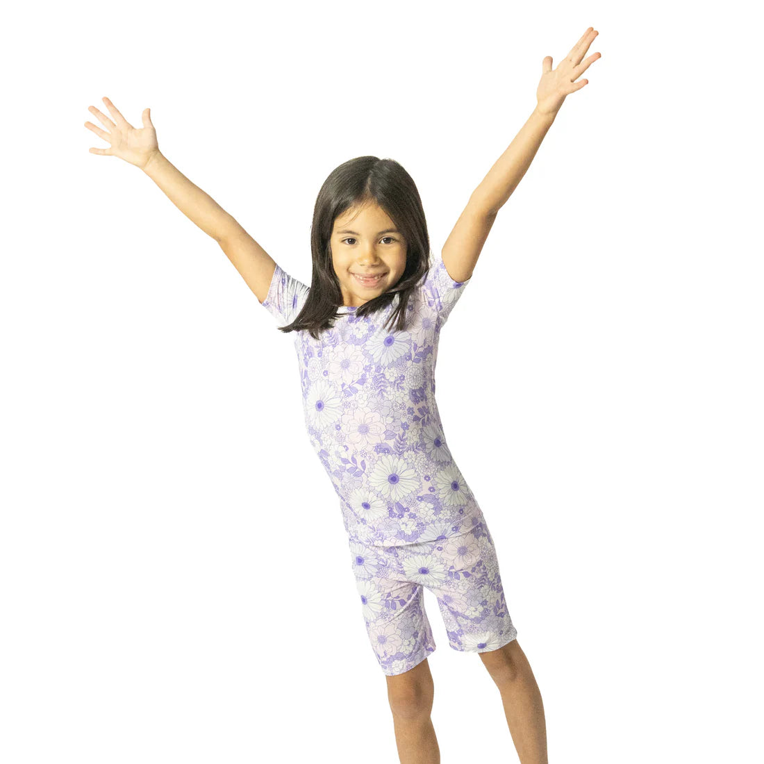 Lacy Lavender Floral  Loungewear Short Set