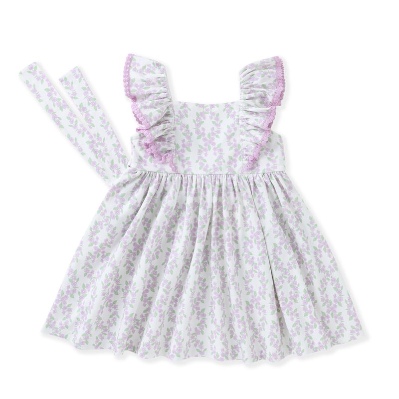 Swoon Kids Lavender Garden Pinafore Dress