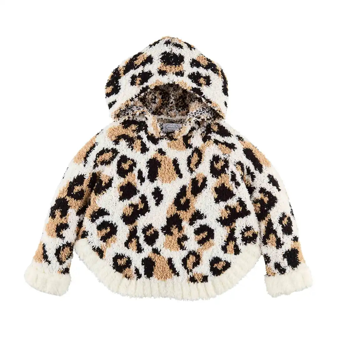 Chenille Leopard Poncho