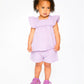 Top And Short Set Lavender Stripes