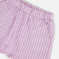 Top And Short Set Lavender Stripes