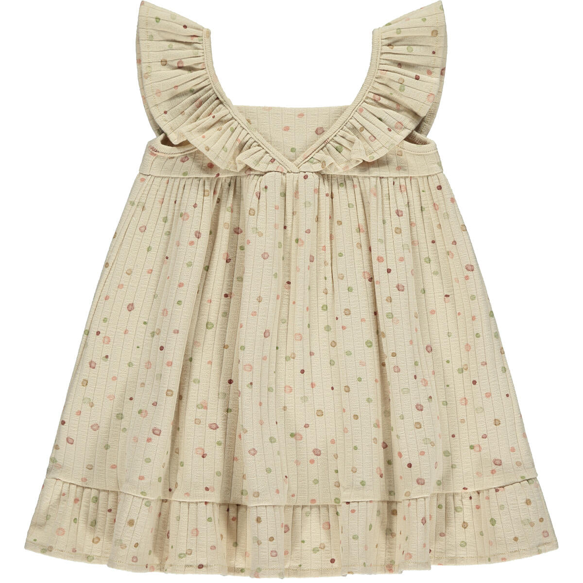 Lili  Cream Polka Dots Dress