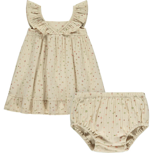 Lili  Cream Polka Dots Dress