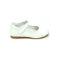 Lucille White Scalloped Flat